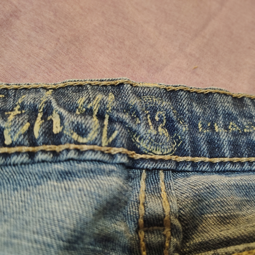 Women's Blue Flare Jeans - Picture 2 of 4